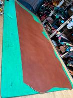 Cognac kalfs halve huid 1,5 mm dik iets stug en glad A-46, Bruin, Leer of Kunstleer, Ophalen of Verzenden, Zo goed als nieuw