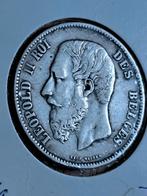 België 5 Francs 1869, Zilver, Ophalen of Verzenden, Losse munt, Zilver