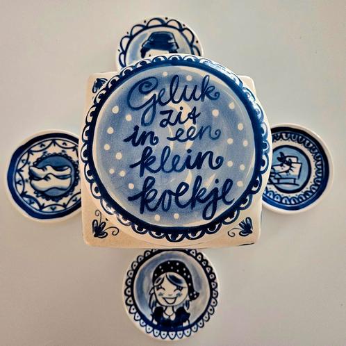 Blond Amsterdam Delfts Blond voorraadpot en bordjes, Huis en Inrichting, Keuken | Servies, Nieuw, Blond Amsterdam, Aardewerk, Ophalen