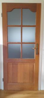 2 Opdek binnendeuren meranti, Ophalen, Gebruikt, 80 tot 100 cm, Binnendeur