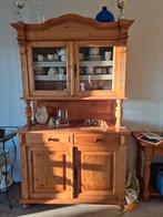 Grenen kast met glazen deuren, Antiek en Kunst, Antiek | Meubels | Kasten, Ophalen