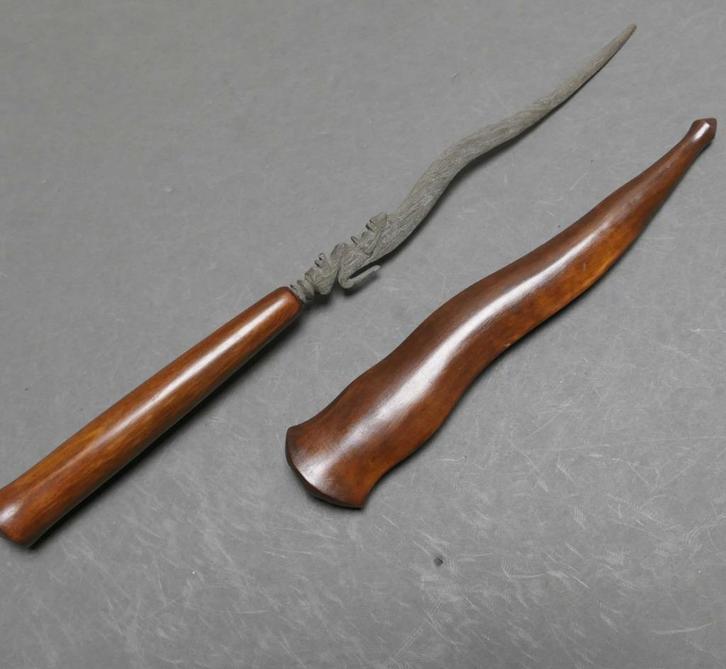 3 luks Tombak met Putut en Naga, Buntel Mayit afk. Indonesie, Antiek en Kunst, Kunst | Niet-Westerse kunst, Verzenden