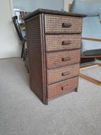 Ladekast hout webbing vintage  - zgan, Ophalen, Minder dan 50 cm, Zo goed als nieuw, Minder dan 100 cm