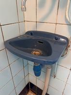 Vintage blauwe toilet wastafel fontein, Doe-het-zelf en Verbouw, Sanitair, Ophalen, Gebruikt