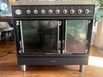 Boretti gasfornuis, 5 pits, 90 cm, dubbele oven, grillplaat, Witgoed en Apparatuur, Fornuizen, Ophalen, Gebruikt, 60 cm of meer