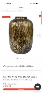 Mooie Vaas - Artic Cheetah Design, Huis en Inrichting, Woonaccessoires | Vazen, Overige kleuren, 50 tot 75 cm, Ophalen of Verzenden