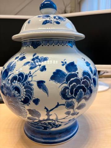 Delfts Blauw Vaas met Deksel - 37cm beschikbaar voor biedingen