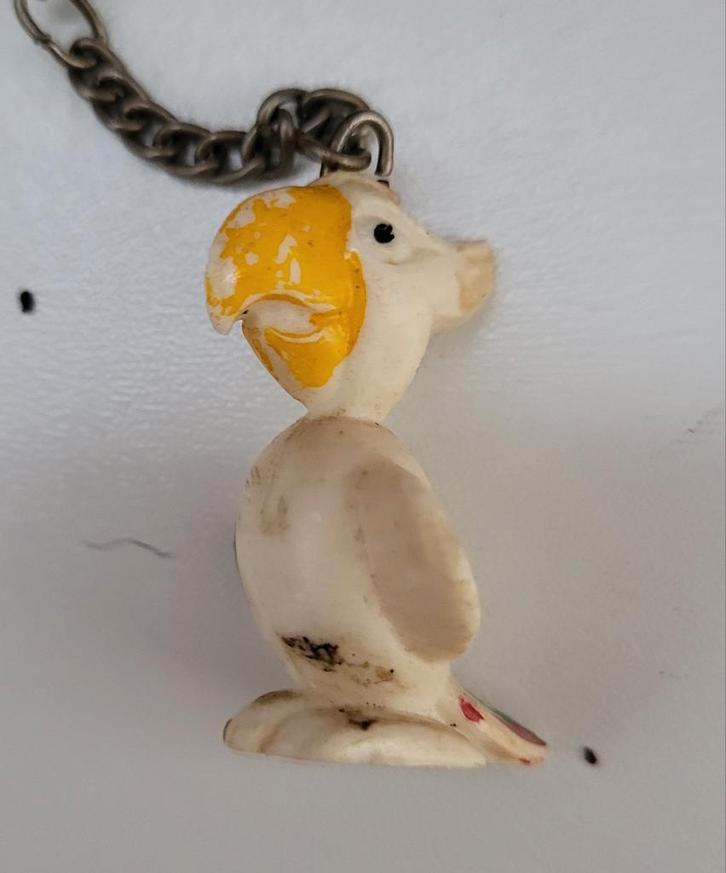 Vintage Papegaai Sleutelhanger, Verzamelen, Sleutelhangers, Ophalen of Verzenden