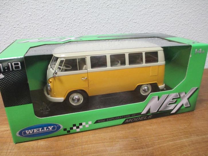 VW t1 Bus 1/18 Welly, Hobby en Vrije tijd, Modelauto's | 1:18, Nieuw, Auto, Welly, Ophalen of Verzenden
