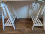 Ikea White Mittback desk legs + desk top, Ophalen, In hoogte verstelbaar, Gebruikt, Bureau