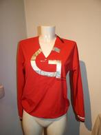 Zip73 travel stof sweatertje rood zilveren opdruk nieuw36/38, Verzenden, Nieuw, Zip73, Maat 36 (S)