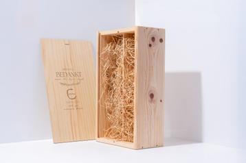 Houten wijnkist 2-vaks met gravering – Persoonlijk cadeau beschikbaar voor biedingen