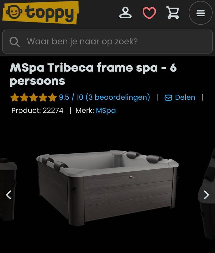 MSpa Tribeca frame spa - 6 persoons, Caravans en Kamperen, Koelboxen, Zo goed als nieuw, Elektrisch, Ophalen of Verzenden