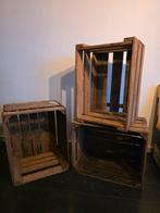 Drie houten kratten, Ophalen of Verzenden, Gebruikt