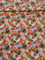 Stenzo tricot katoen flamingo - fruit, Hobby en Vrije tijd, Stoffen en Lappen, Nieuw, 30 tot 200 cm, Ophalen of Verzenden, 120 cm of meer