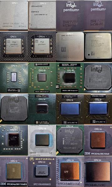Partij klassieke (24) CPU + Chipsets : IBM PowerPC, Pentium beschikbaar voor biedingen