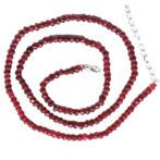 Rode robijn ketting, Verzenden, Nieuw, Met edelsteen, Rood