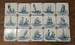 Set van 15 wandtegels met schepen, tegels, Ophalen of Verzenden
