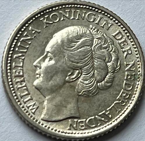 Zilveren dubbeltje 1943P topkwaliteit!, Postzegels en Munten, Munten | Nederland, Losse munt, 10 cent, Koningin Wilhelmina, Zilver