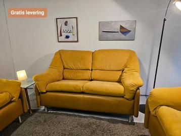 Prachtige Leolux banken en fauteuil, los verkrijgbaar  beschikbaar voor biedingen