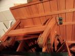 Mooie tuintafel met 6 verstelbare stoelen, Ophalen, Rechthoekig, Hout