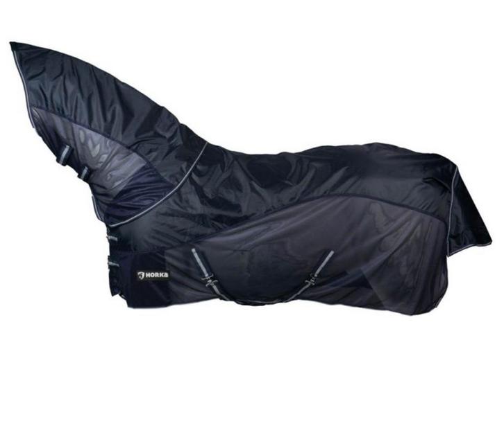 Horka Regen- en vliegendeken - 185 - Blauw - ZGAN, Dieren en Toebehoren, Paarden en Pony's | Dekens en Dekjes, Zo goed als nieuw