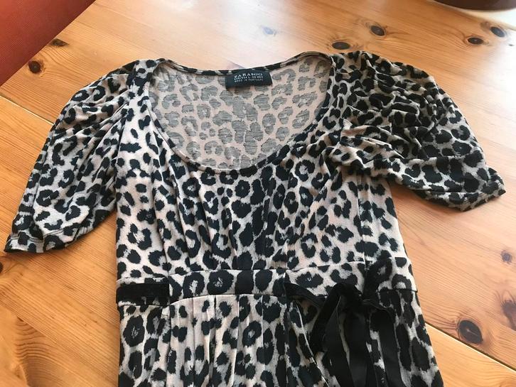 Zara L super luipaard jurk egf panterprint, Kleding | Dames, Jurken, Zo goed als nieuw, Maat 42/44 (L), Bruin, Boven de knie, Ophalen of Verzenden
