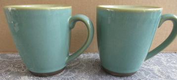 2 Blokker Ceramics mokken FIJI groen - 350 ml - samen 2,00 beschikbaar voor biedingen
