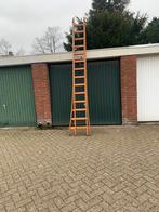Goed onderhouden Houten Ladder 2x 14 sporten, Ophalen of Verzenden, Zo goed als nieuw, Ladder, Opvouwbaar of Inschuifbaar