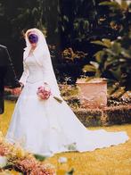 Mooie strapless trouwjurk maat 38 ivoor met jasje en sluier, Ophalen of Verzenden, Zo goed als nieuw, Wit, Trouwjurk