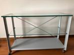 Roltafel met glazen leggers, Huis en Inrichting, Ophalen, Zo goed als nieuw