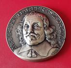 Bronzen penning zeeheld Maarten Harpersz Tromp, Ophalen of Verzenden, Brons, Nederland
