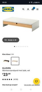 Ikea Elloven monitorverhoger monitorstandaard wit 2 stuks, Ophalen of Verzenden