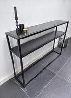 Op maat gemaakte sidetable staal industrieel sober landelijk, Nieuw, 25 tot 50 cm, 100 tot 150 cm, Industrieel stoer landelijk klassiek