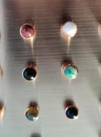 MELANO 6 x knopjes Edelstaal ROSÉgoud met natuursteen 7mm, Sieraden, Tassen en Uiterlijk, Bedels, Nieuw, Goud, Verzenden