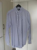 Ralph Lauren  overhemd blauw /wit gestreept maat M, Kleding | Heren, Overhemden, Blauw, Ralph Lauren, Zo goed als nieuw, Halswijdte 39/40 (M)