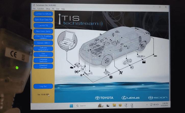 TOYOTA LEXUS | MINI VCI J2534 | TIS TECHSTREAM OBD2 OEM 2025, Auto diversen, Autogereedschap, Nieuw, Ophalen of Verzenden