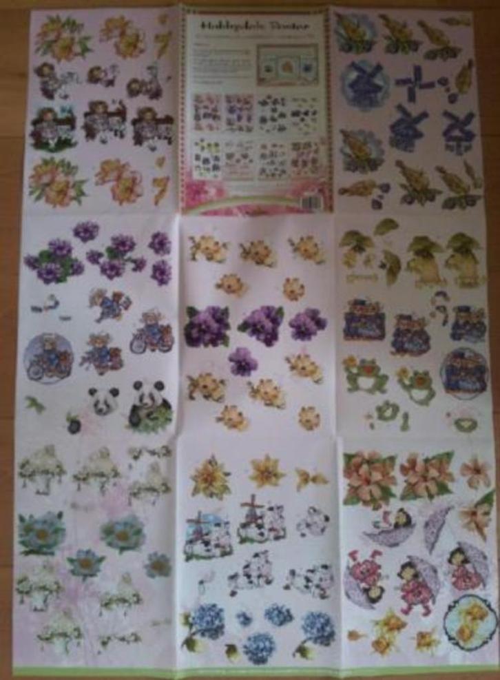 Hobbydols Poster Nr 73, 8 knipvellen, 24 kaarten (NIEUW), Hobby en Vrije tijd, Kaarten | Zelf maken, Nieuw, Knipvel, Natuur, Ophalen of Verzenden