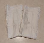 Jesurum kussenslopen wit broderie 2 stuks, Huis en Inrichting, Tweepersoons, Ophalen of Verzenden, Zo goed als nieuw, Wit