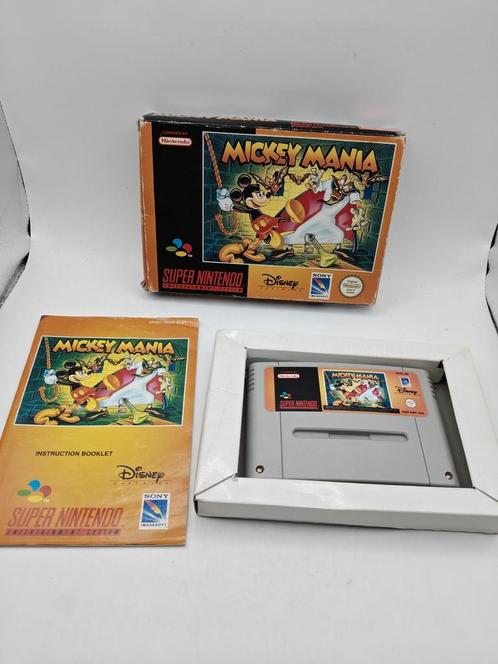 Mickey Mania SNES CIB, Spelcomputers en Games, Games | Nintendo Super NES, Zo goed als nieuw, Racen en Vliegen, 1 speler, Vanaf 3 jaar