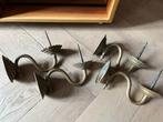 Kaarsenhouder wandkandelaars, Ophalen of Verzenden, Gebruikt, Brons of Koper, Minder dan 25 cm