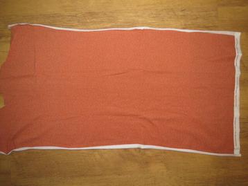 Lap stof oranjebruine tricot met witte stipjes Stenzo NIEUW beschikbaar voor biedingen