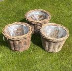 Set van drie rieten manden, Ophalen, Minder dan 30 cm, Minder dan 60 cm, Rond