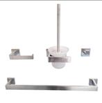 OPRUIMING! Moderne RVS accessoireset badkamer, Koplar, Huis en Inrichting, Woonaccessoires | Overige, Ophalen of Verzenden, Nieuw