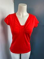 Xandres rood-oranje top shirt m, Kleding | Dames, Maat 38/40 (M), Ophalen of Verzenden, Zo goed als nieuw, Korte mouw