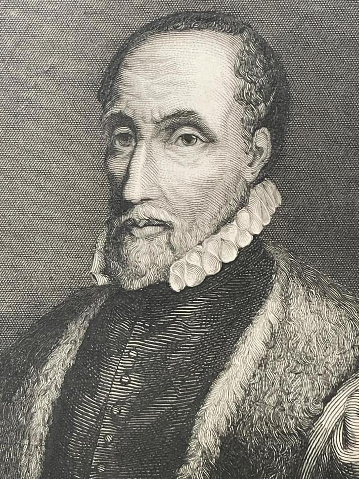 Joachim Hopperus (1523 - 1576) / O U D, Antiek en Kunst, Kunst | Etsen en Gravures, Ophalen of Verzenden