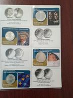 4 Nederlandse Coincards, Setje, Koningin Beatrix, Zilver, Euro's
