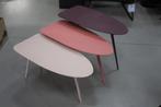 Hip gekleurd salontafel set KIKI pastel metaal roze paars, Huis en Inrichting, Ophalen of Verzenden, Zo goed als nieuw