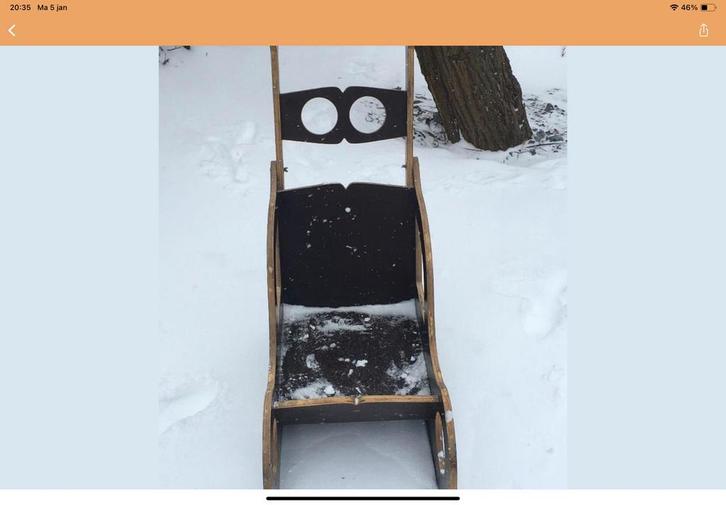 Slee, Kinderen en Baby's, Speelgoed | Buiten | Sleeën, Zo goed als nieuw, Hout, Rugleuning, Ophalen