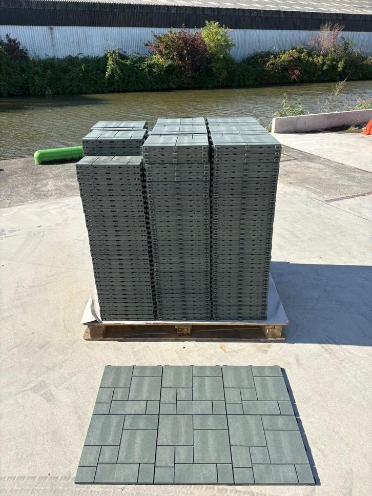 Terrastegels Composiet Saliegroen - Vlondertegels - Balkon, Tuin en Terras, Tegels en Klinkers, Nieuw, Terrastegels, Composiet